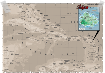Caribbean map